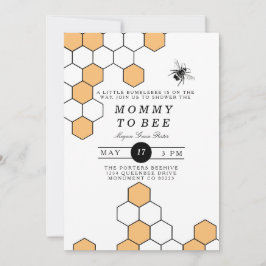 Modern Honeycomb | BumblebeenBaby shower Kaart