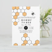 Modern Honeycomb | BumblebeenBaby shower Kaart (Staand voorkant)