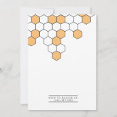 Modern Honeycomb | BumblebeenBaby shower Kaart (Achterkant)