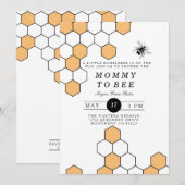 Modern Honeycomb | BumblebeenBaby shower Kaart (Voorkant / Achterkant)