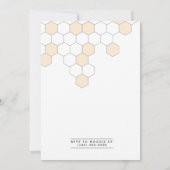 Modern Honeycomb | BumblebeenBaby shower Kaart (Achterkant)