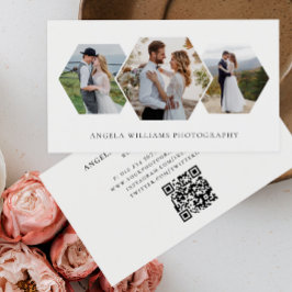 Modern Honeycomb Photo Collage Fotograaf Visitekaartje