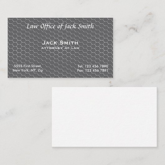 MODERN Honeycomb Visitekaartje (Voorkant / Achterkant)
