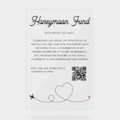 Modern Honeymoon Fund QR Code Goed gedaan Acryl Bord (Voorkant)