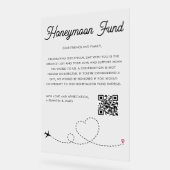 Modern Honeymoon Fund QR Code Goed gedaan Acryl Bord (Hoek)