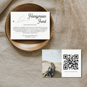 Modern Honeymoon Fund QR Code Goed gedaan Informatiekaartje