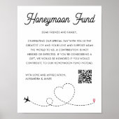 Modern Honeymoon Fund QR Code Goed gedaan Poster (Voorkant)