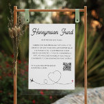 Modern Honeymoon Fund QR Code Goed gedaan Poster<br><div class="desc">Introductie van ons Poster van het huwelijksfonds van Honeymoon met een retro geïnspireerde manuscriptdoopvont, douaneQR code en een schattige afbeelding van een vliegtuig op een hartvormig weg! Dit digitale wensenbord is de perfecte aanvulling op elke bruiloft of ontvangst, omdat het gasten in staat stelt gemakkelijk bij te dragen aan het...</div>