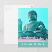 Modern Hong Kong Big Buddha reis Briefkaart (Voorkant / Achterkant)