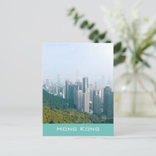 Modern Hong Kong Victoria's Piek reizen Briefkaart (Staand voorkant)