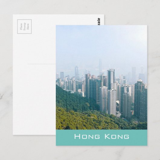 Modern Hong Kong Victoria's Piek reizen Briefkaart (Voorkant / Achterkant)