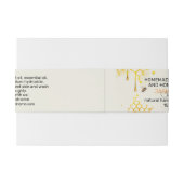 Modern Honing en Pompoen Handgemaakte Zeep Label Uitnodigingen Wikkel (Achterkant Voorbeeld)