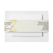 Modern Honing en Pompoen Handgemaakte Zeep Label Uitnodigingen Wikkel (Voorkant Voorbeeld)