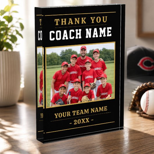 Modern Honkbal Team Dank je Coach Fotoblokken