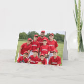 Modern Honkbal Teamfoto Coach Bedankkaart (Achterkant)