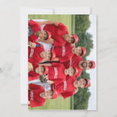 Modern Honkbal Teamfoto Coach Bedankkaart (Achterkant)