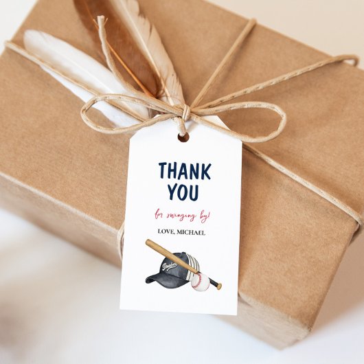 Modern honkbal verjaardagscadeau Label Cadeaulabel