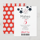 Modern honkbalpatroon Ticket Stijl Feest    Briefkaart (Voorkant / Achterkant)