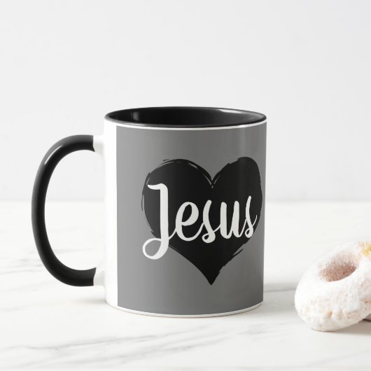 modern hoofd I HEART JESUS | Mok (Met donut)