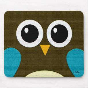 Modern Hoot Owl Mousepad Muismat