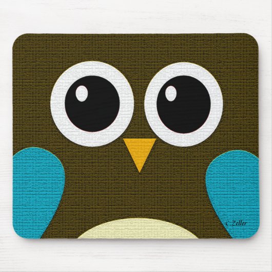Modern Hoot Owl Mousepad Muismat (Voorkant)