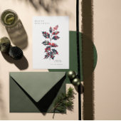 Modern Hope Poster Holly Berry Corporate Christmas Kaart