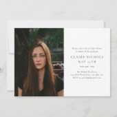 Modern horizontaal foto-Afstuderen Kaart (Achterkant)