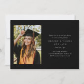 Modern horizontaal foto-Afstuderen Kaart (Achterkant)