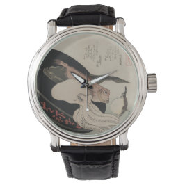 Modern horloge met  Japans Art Afbeelding