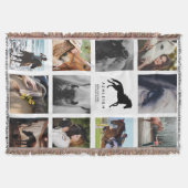 Modern Horse Photo Collage Equestrian Keepomwille Deken (Voorkant)