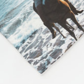 Modern Horse Photo Collage Equestrian Keepomwille Fleece Deken (Hoek)