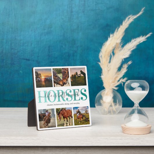 Modern Horse Photo Collage Fotoplaat (Insitu)