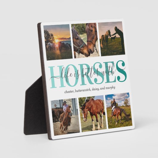 Modern Horse Photo Collage Fotoplaat (Voorkant)