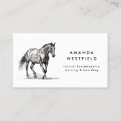 Modern Horse Sketch Equestrian Visitekaartje (Voorkant)