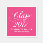 Modern Hot Pink | Afstuderen Napkins Servetten (Voorkant)