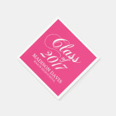 Modern Hot Pink | Afstuderen Napkins Servetten (Hoek)
