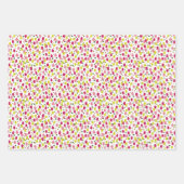 Modern Hot Pink Black Lime Green Kerstfeestdag Inpakpapier Vel (Voorkant 2)