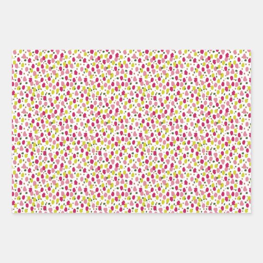 Modern Hot Pink Black Lime Green Kerstfeestdag Inpakpapier Vel (Voorkant 2)