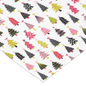 Modern Hot Pink Black Lime Green Kerstfeestdag Korte Tafelloper (Hoek)