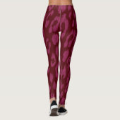 Modern hot pink dark red leggings (Achterkant)