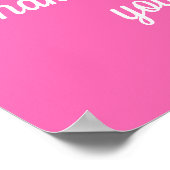 Modern Hot Pink en Roos Inspirerend Quote Poster (Hoek)