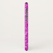Modern Hot Pink Faux Glitter Monogram Case-Mate iPhone Case (Achterkant/links)