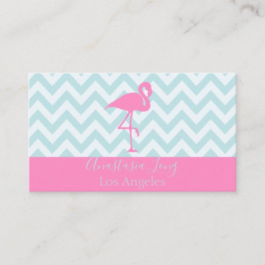 Modern Hot Pink Flamingo Visitekaartje (Voorkant)