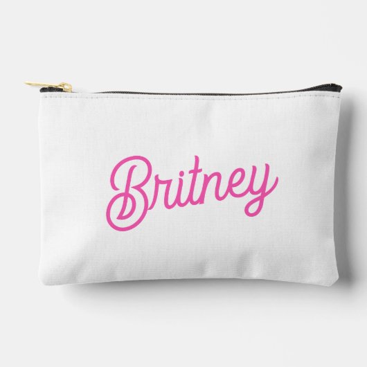 Modern Hot Pink gepersonaliseerd monogram en naam Etui (Voorkant)