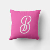 Modern Hot Pink gepersonaliseerd monogram en naam Kussen (Achterkant)