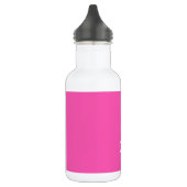 Modern Hot Pink gepersonaliseerd monogram en naam Waterfles (Links)