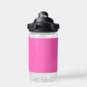 Modern Hot Pink gepersonaliseerd monogram en naam Waterfles (Achterkant)