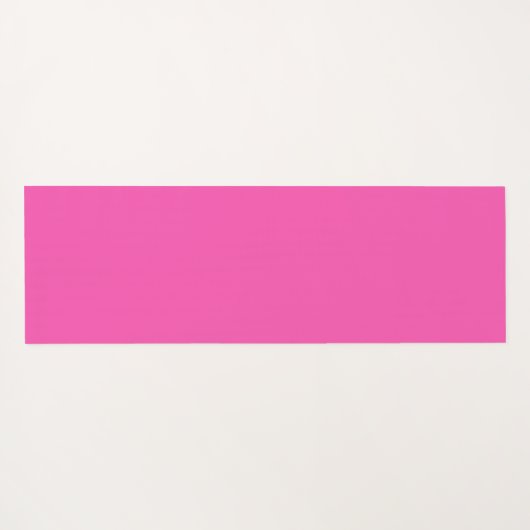 Modern Hot Pink gepersonaliseerd monogram en naam Yogamat (Achterkant (horizontaal))