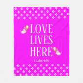 Modern HOT PINK | LEVENDE LEVEN HIER  Fleece Deken (Voorkant)