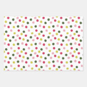 Modern Hot Pink Lime Green Kerstfeestdag Inpakpapier Vel (Voorkant 3)